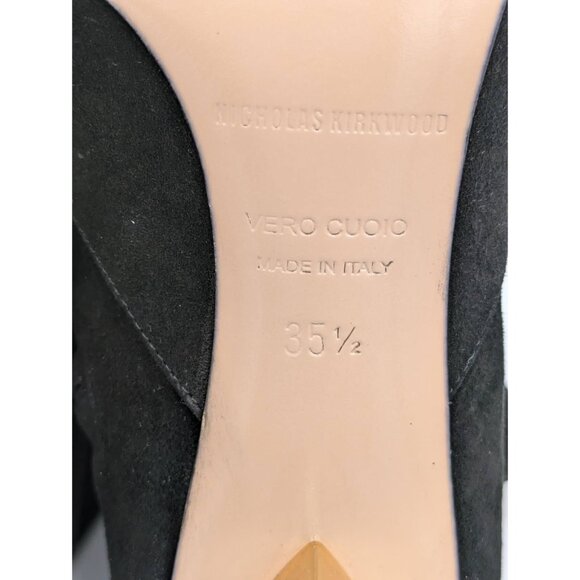 Nicholas Kirkwood Women’s Suede Prism Ankle Boots Black EU35.5 - Picture 9 of 11